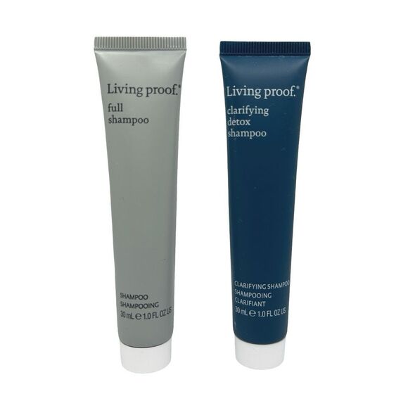 Living Proof Full Shampoo & Detox Shampoo Travel Sizes - 1.0 fl oz / 30 ml x 2 - Picture 1 of 2